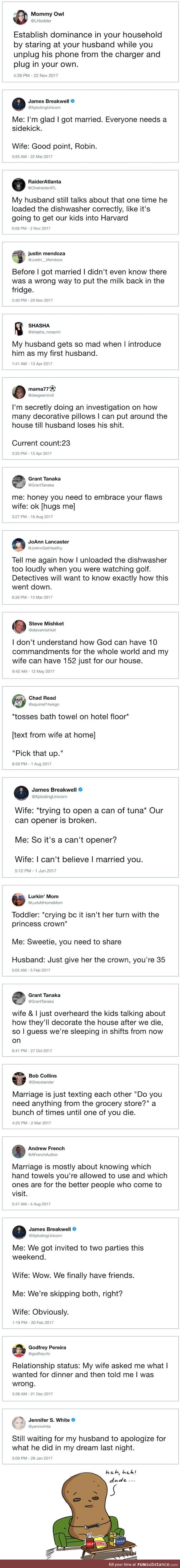 15+ hilarious marriage tweets in 2017
