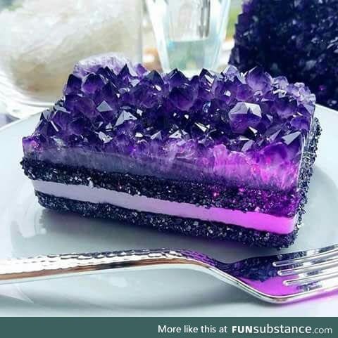 Actual crystal cake. Slice, anybody?