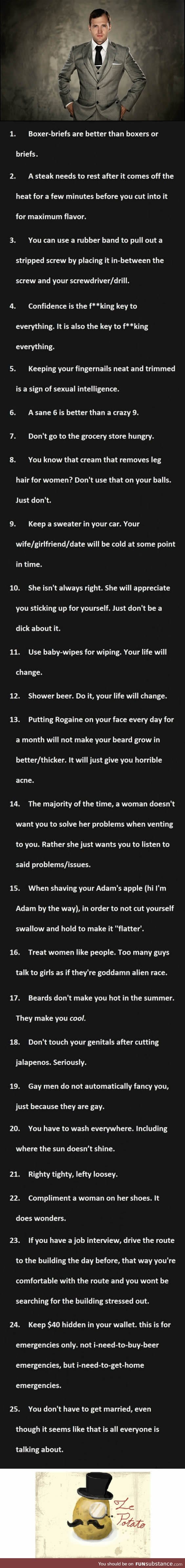 25 man secrets that all men should be aware of