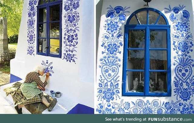 90-year-old czech grandma turns small village into her art gallery