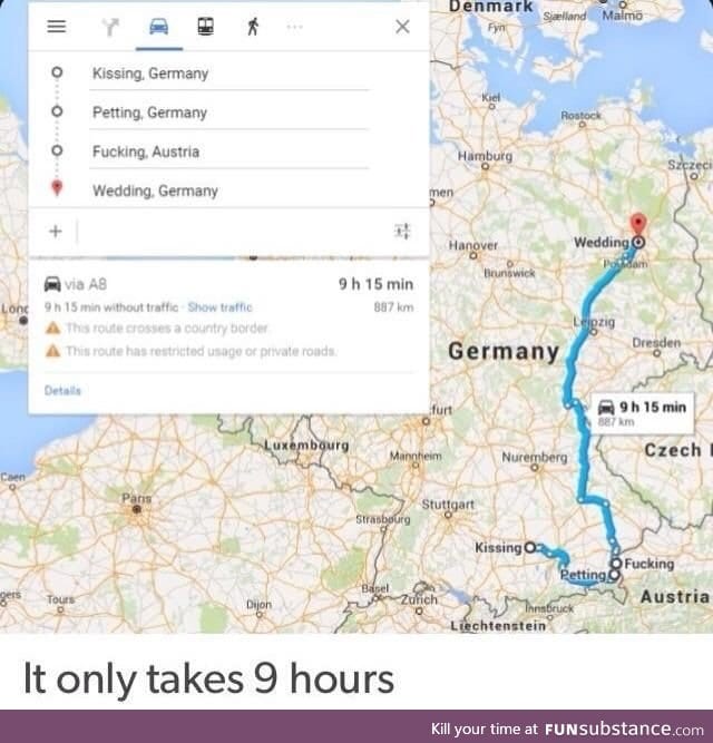 It only takes 9 hours
