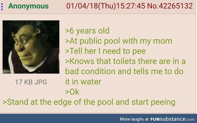 Anon pees in a pool