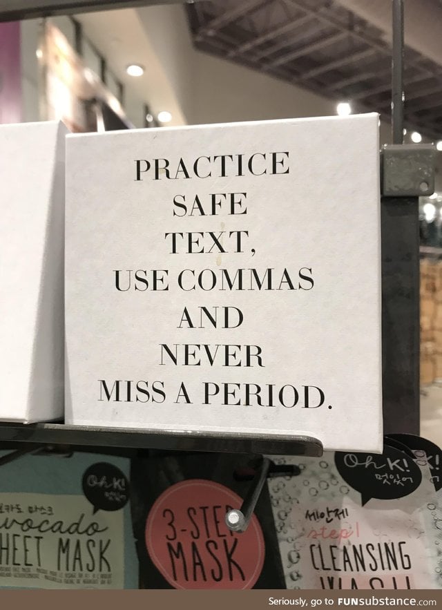 Always practice safe text