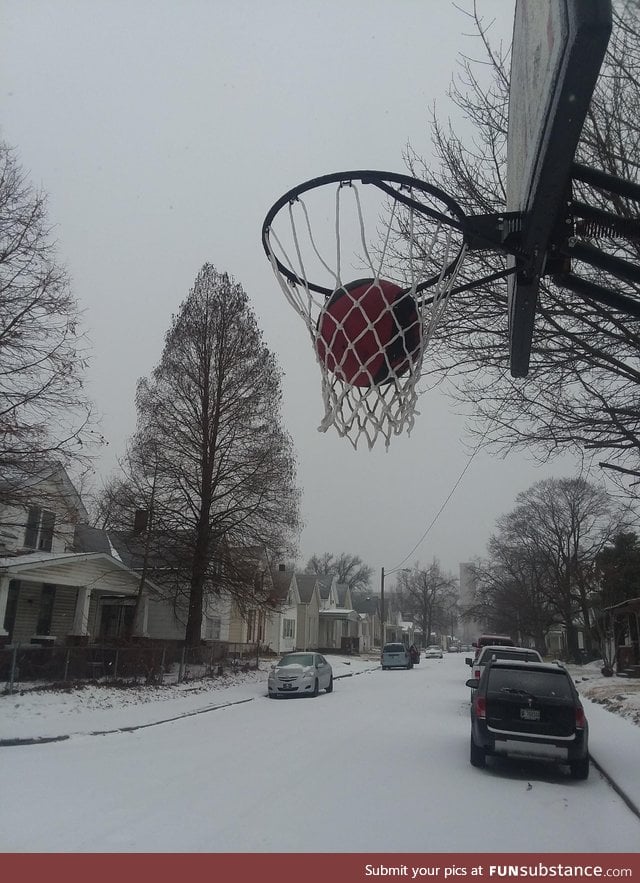 Well it is too cold to play basketball