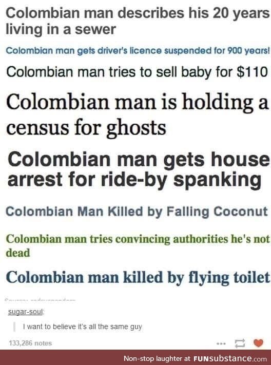 The Colombian man