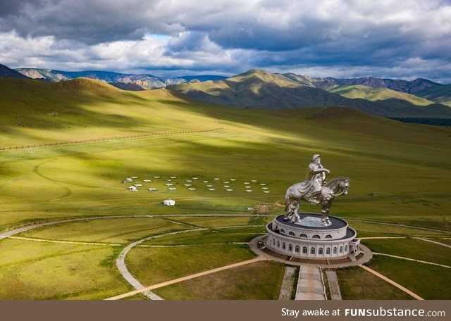 Genghis Khan statue (40m/130ft height) in the Mongolian steppe. Dothraki approve!