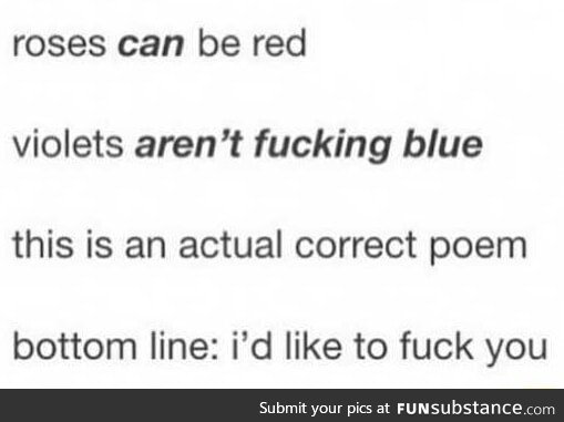 Factually correct poem