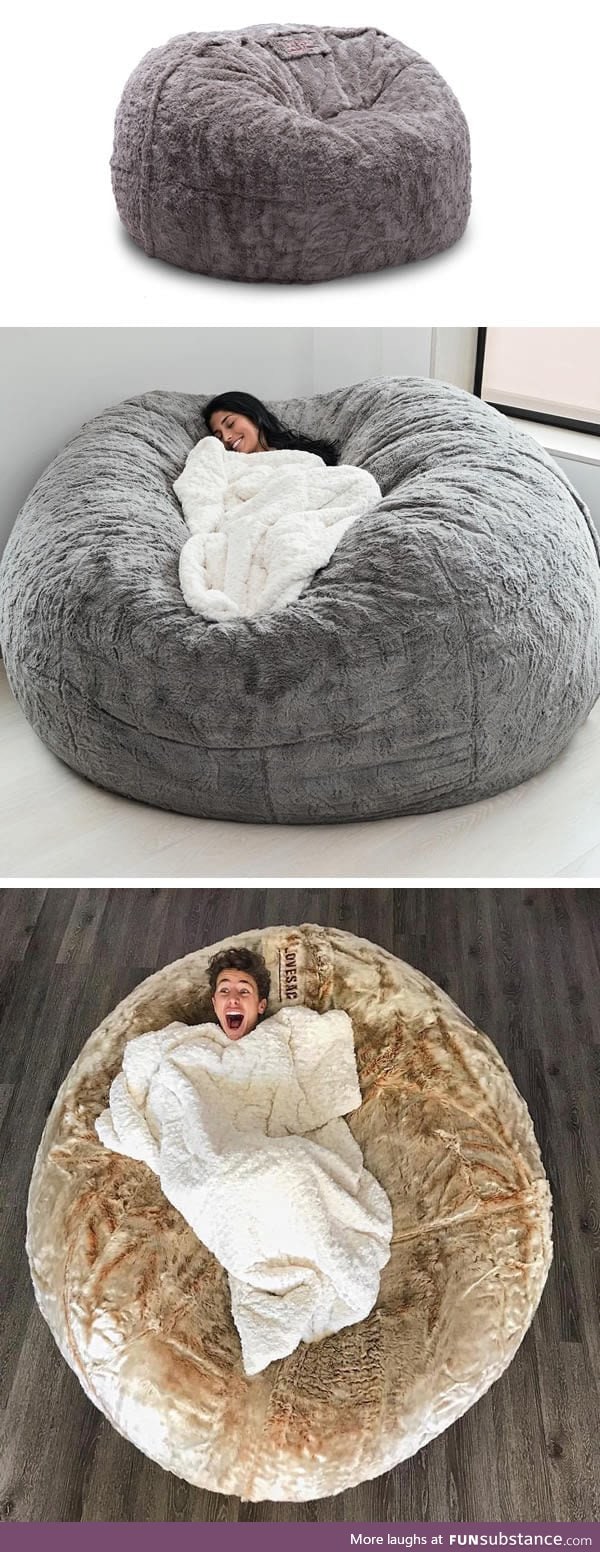 This enormous bean bag from lovesac is what nap dreams are made of