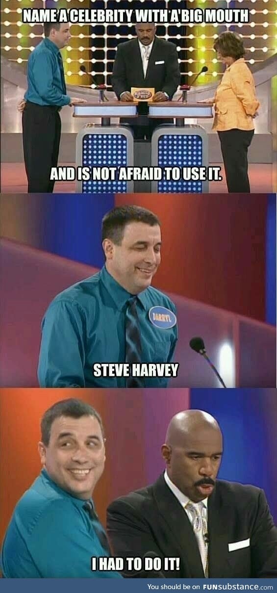 Look at Steve Harvey's mouth