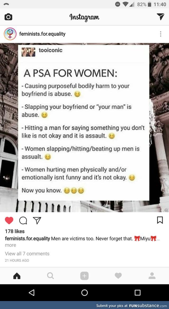 Another screenshot from a feminist page on Instagram