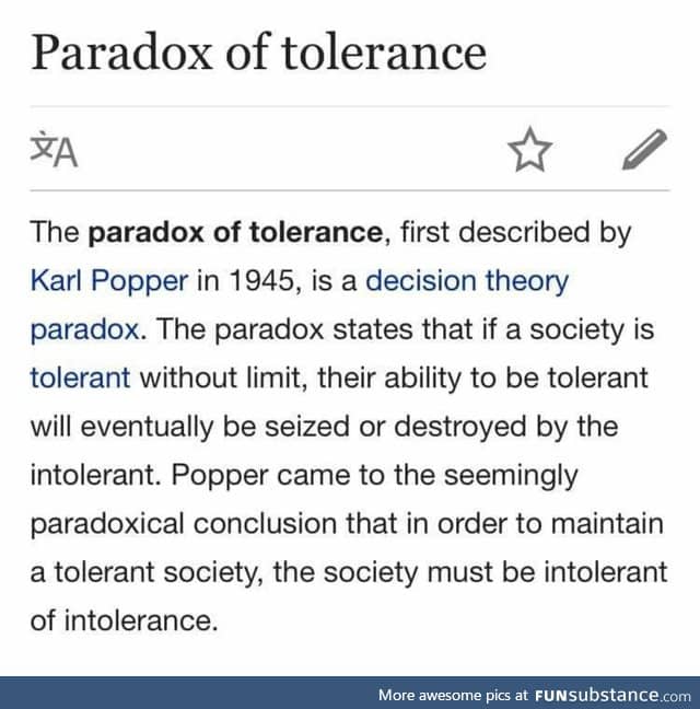 Paradox of tolerance