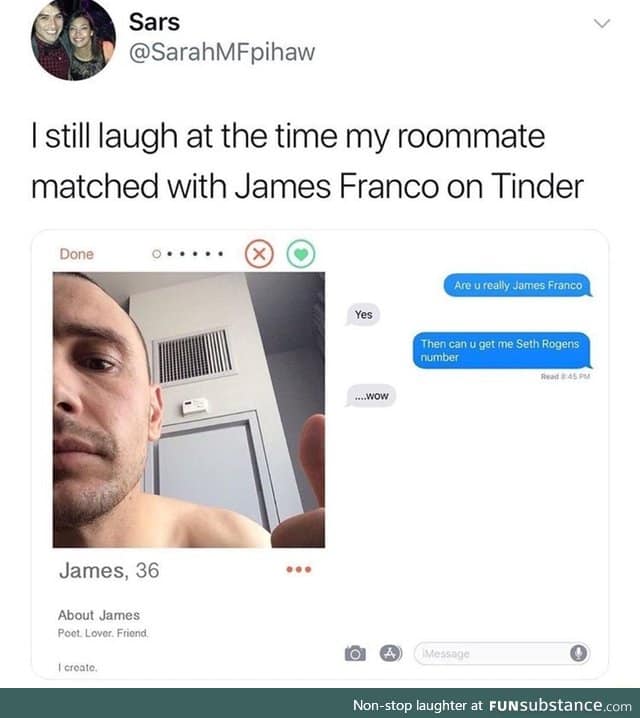 James Franco on Tinder