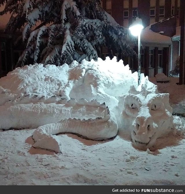 Awesome snow-dragon