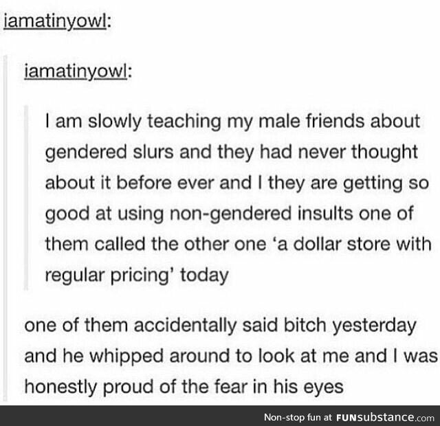 Non -gendered slur.