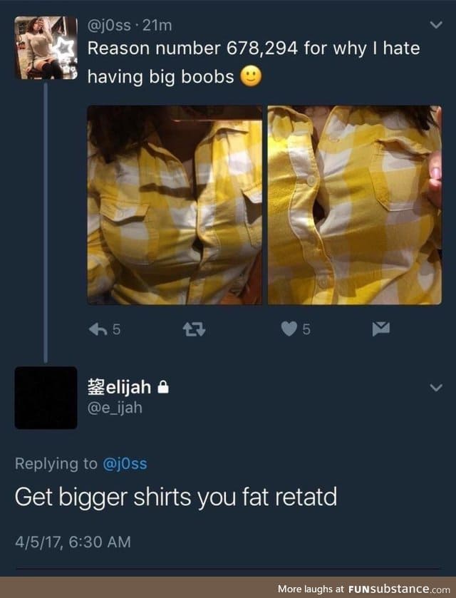 Get bigger clothes