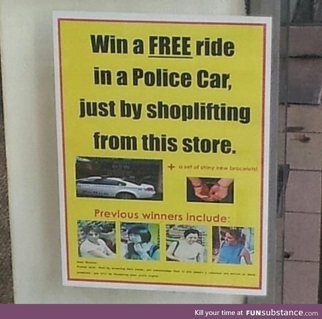 A sign at the store