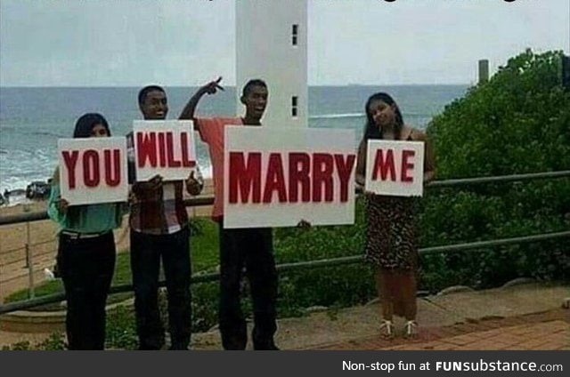 Not sure if they made a mistake, or it's an arranged marriage