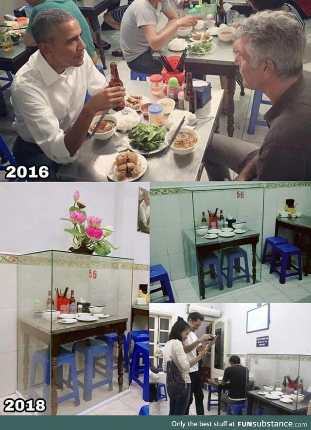 In 2016, Obama and Anthony Bourdain visited this traditional noodle restaurant in Hanoi