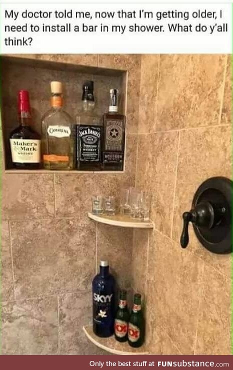 Bar in shower
