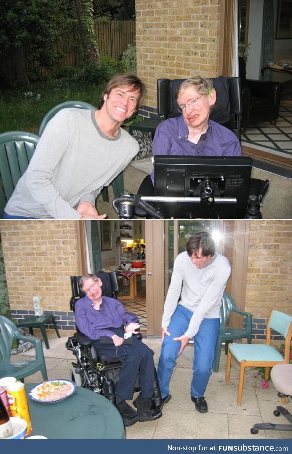 Jim Carrey meets Stephen Hawking