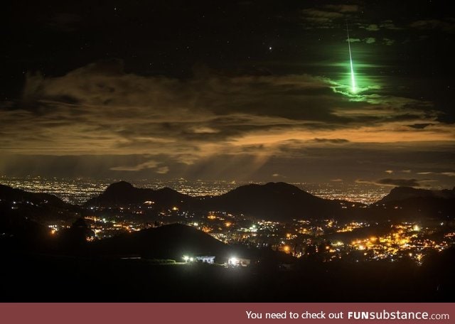 Rare green meteor lights up India's Sky islands