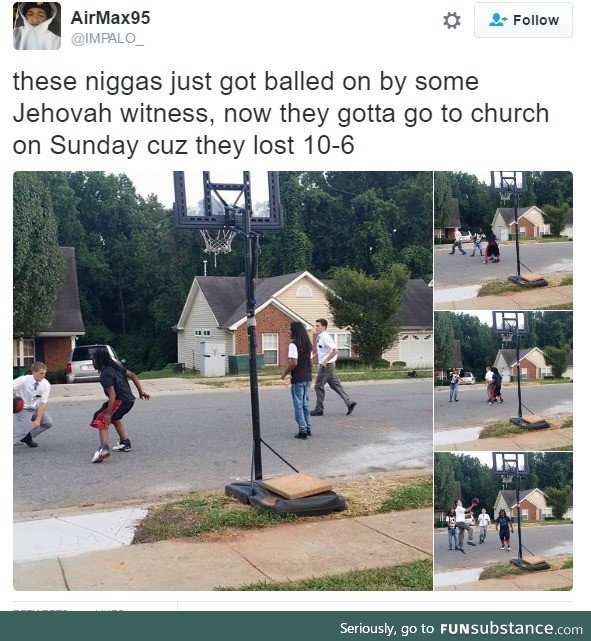 "God let me dunk of these hood rats so I may show them your light"