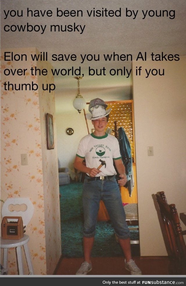 A young Elon - cursed image
