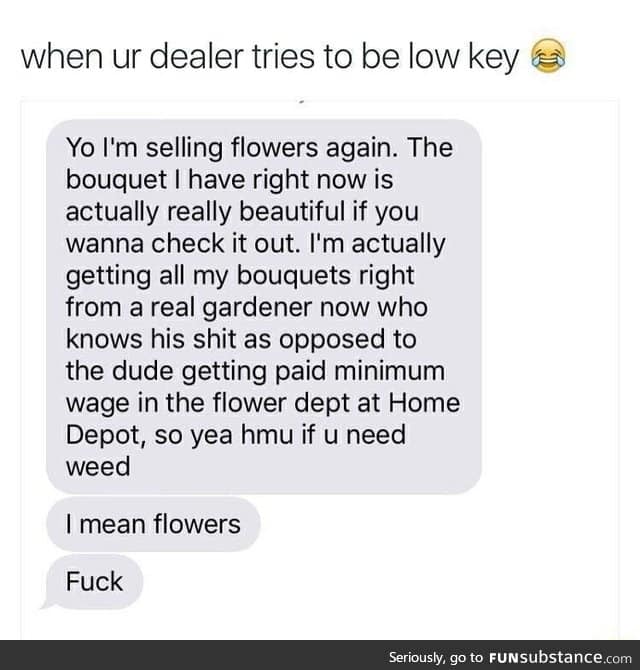 Selling flowers