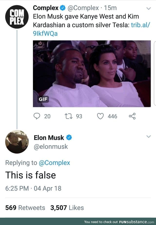 Elon Musk has no time for your false shit