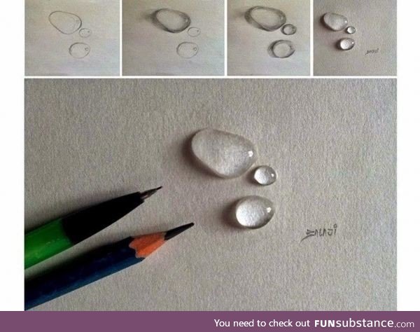 This drawing of a water droplet