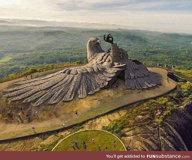 Largest bird sculpture on earth located in Kerala, India