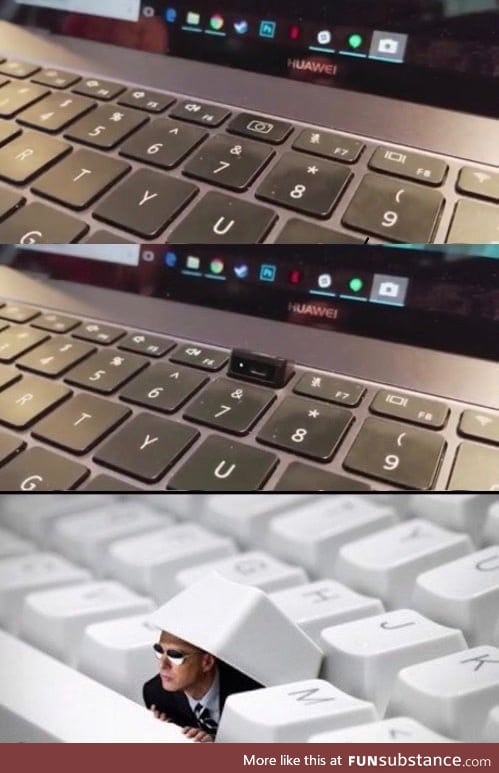 Having your webcam inside your keyboard