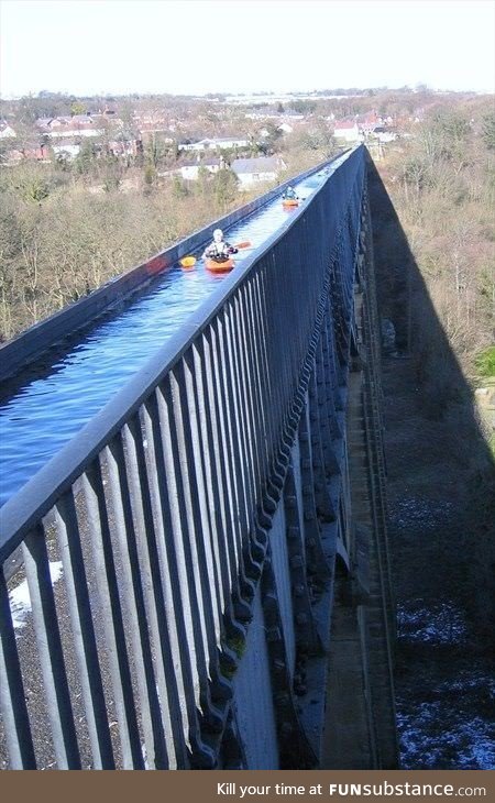 Situated in north-eastern Wales, the 18 Km long Pontcysyllte Aqueduct and Canal is a feat