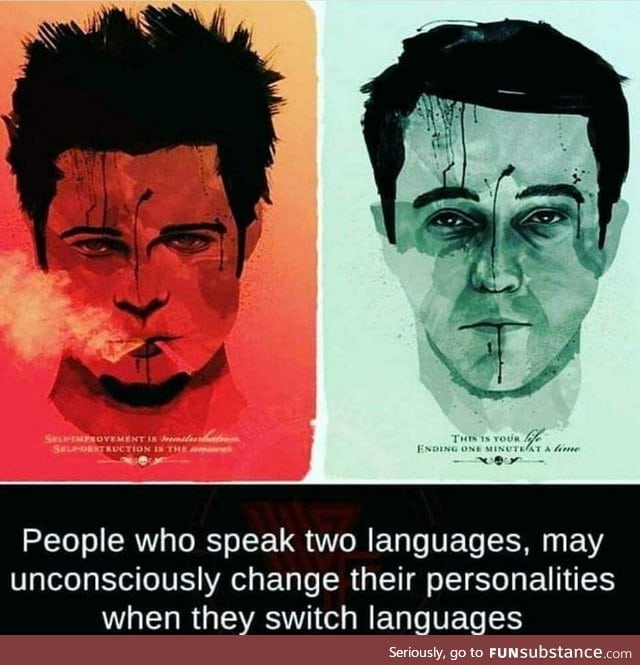 Different language, different personality