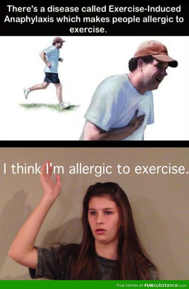 Allergic to excercise