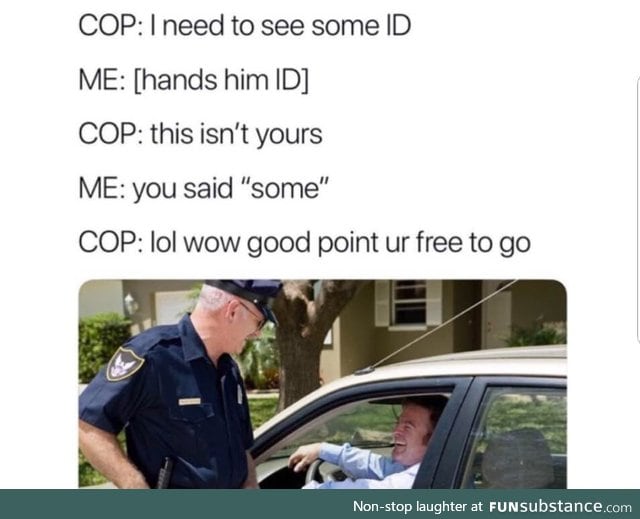 Cop is wrong