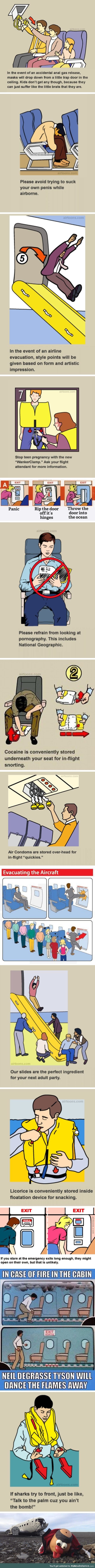 13 Hilarious Airline Safety Cards That You Shouldn't Follow