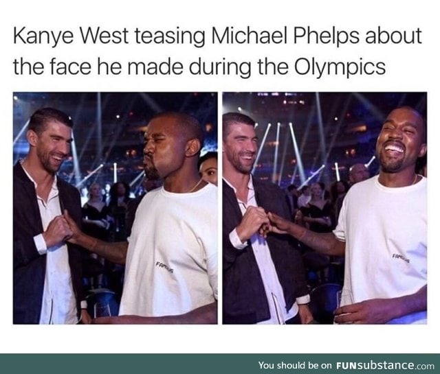Kanye West is laughing