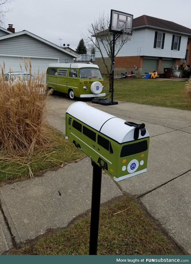 Matching mailbox and car