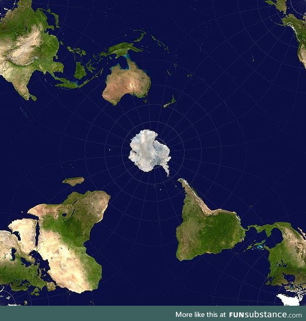 Antarctic-centric world view