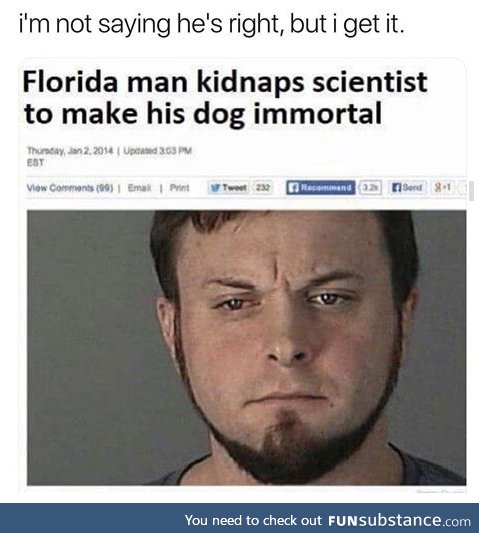Florida man loves his doggo