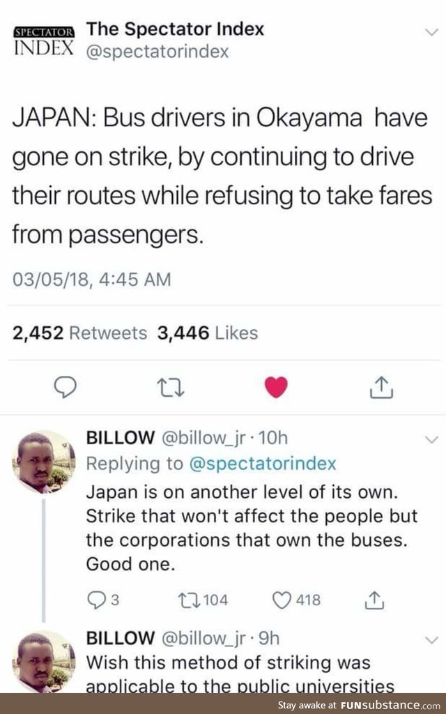 A strike that doesn't affect the people