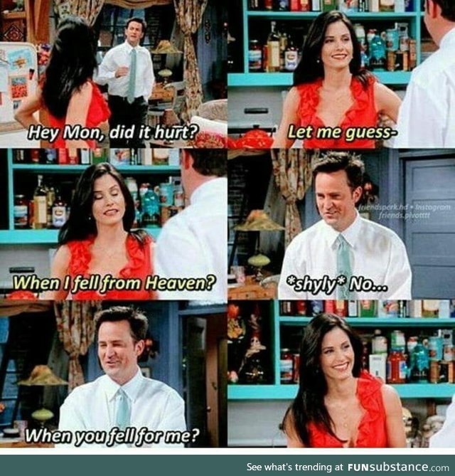Chandler and Monica everybody