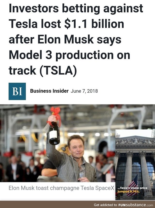 Tesla winning big
