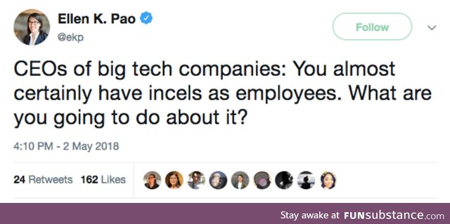 Calling on CEOs to fire male virgins