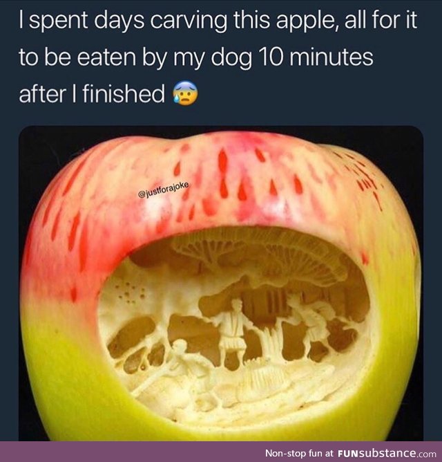 How has the apple not rot?