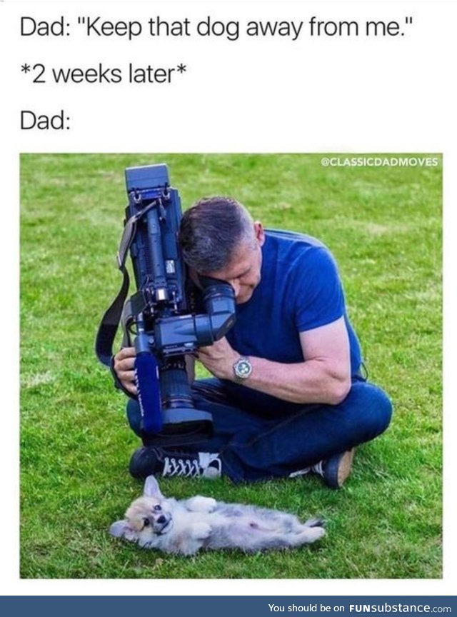 Dad loves dog