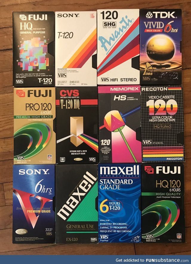 Let's all take a moment to appreciate blank VHS cassette packaging design trends