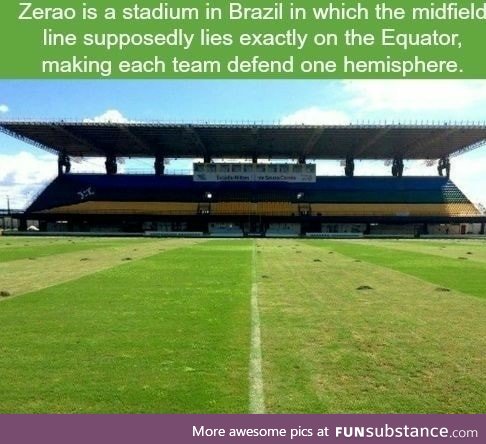 The stadium in the middle of the earth