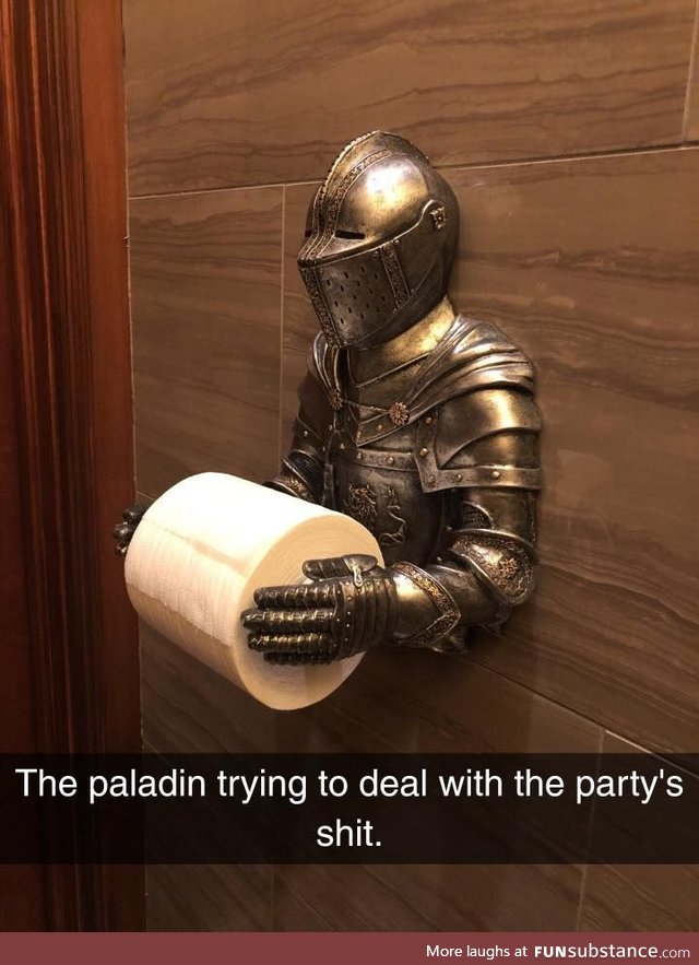 Paladin trying to deal with the party's shit